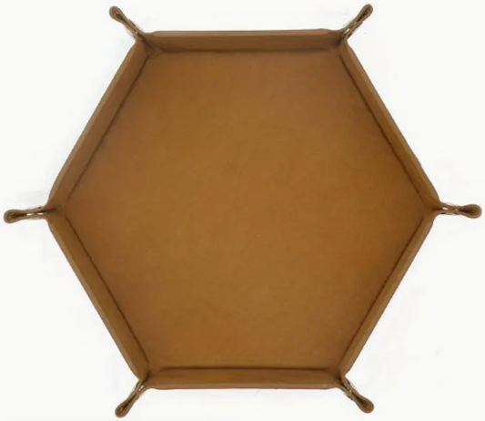 DnD Dice Tray - Hexagonal (Brown)