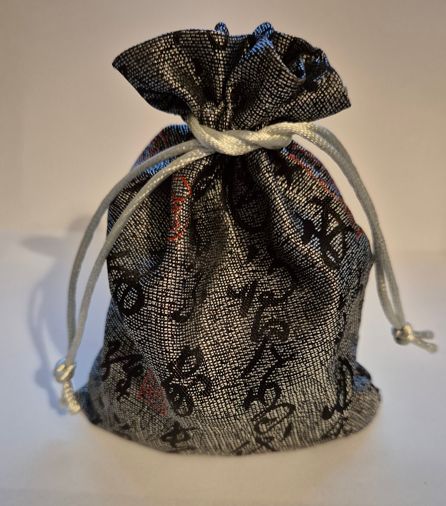 DnD Dice Pouch - Silver/Black